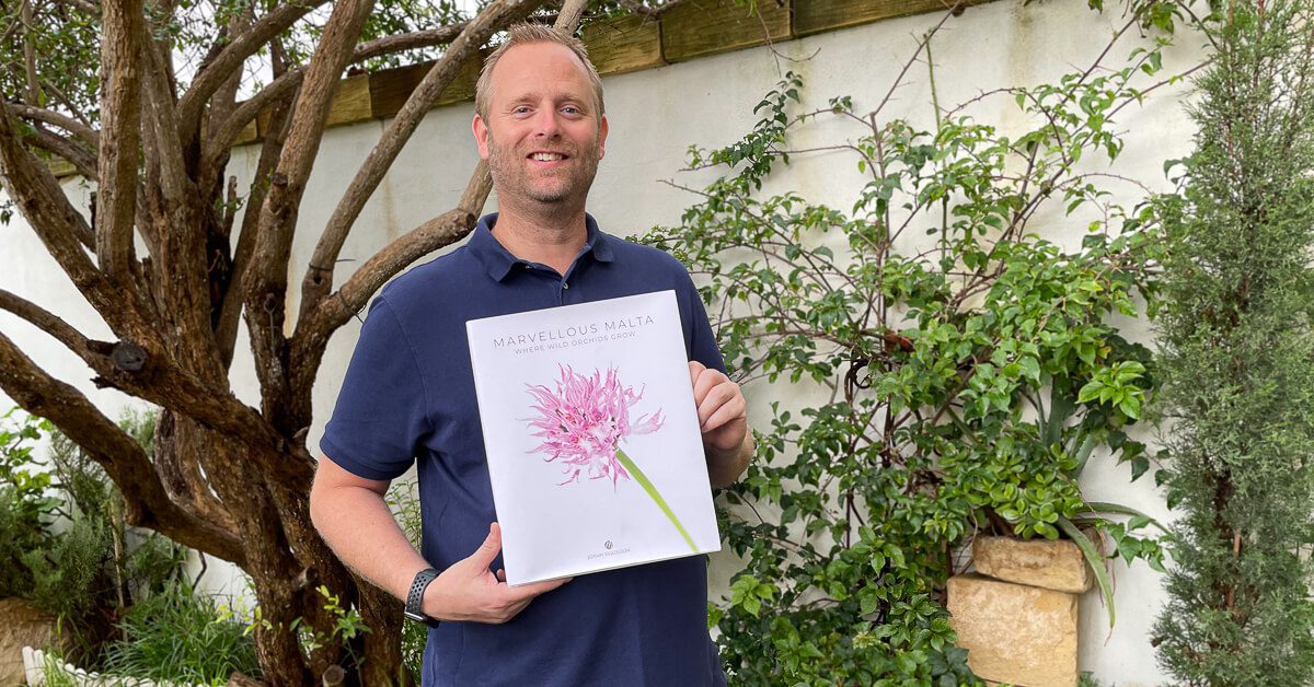 book about wild orchid flowers in Malta